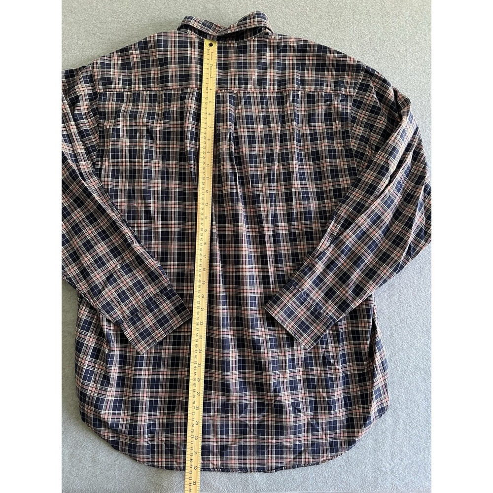 Nautica Mens Long Sleeve Button Down Shirt Size XL Plaid Red White Blue Cotton - Picture 9 of 13